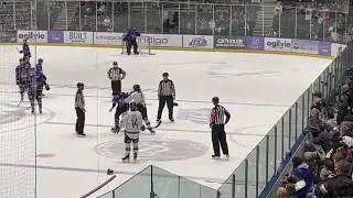 Colton Waltz vs Tayler Thompson EIHL fight 9-4-22