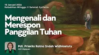KEBAKTIAN INOVATIF | Minggu, 18 Januari 2026 - 18.30 | Pdt. Ratna Indah Widhiastuty
