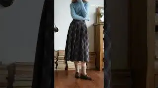 Simple Retro | Kelly plaid retro skirt | 2025 A/W