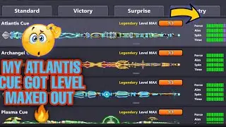 MY ATLANTIS CUE LEVEL MAXED OUT 🔥 ( 8 BALL POOL )