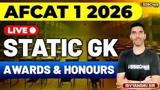 AFCAT 1 2026 Exam Static GK Live - Awards & Honours