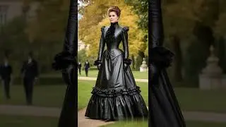 Victorian Elegance: Stunning Leather Bustle Dresses You Must See! #victorian #leather  #fashion