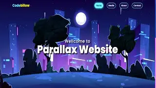 one page Beautiful parallax website using html css js || eye catching website design html css js