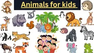 Animals Name with Simple Sentences | Learn Animals in English for Kids | Kids Learning Video