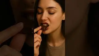 Chocolate Lava ASMR &ndash; Realistic Eating Sounds in 4K 🍫🔥 #asmr #mukbang #asmrshorts #beautifulgirl