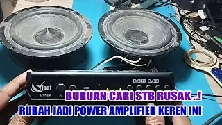 Membuat amplifier dari setopbox rusak suaranya kenceng dan bersih