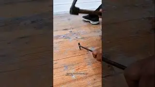 Professional Nail Setting Technique for Wooden Floor Finishing