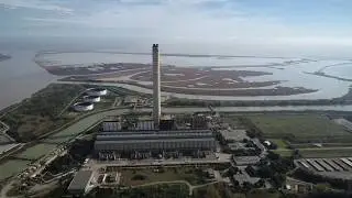 Volo sulla centrale di Polesine Camerini