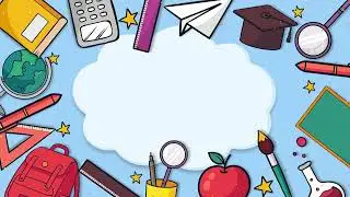 Back to School Frame Background Animation Classroom Supplies Free Stock Video