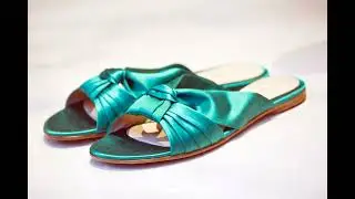 Embroidered Silk Slippers