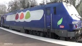 SNCF ''Ligne N'' Class BB27300 d&eacute;part &agrave; la gare de Chaville-Rive Gauche