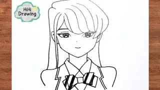 How to Draw Shouko Komi from Komi-san Can't Communicate | Easy Drawing Step by Step