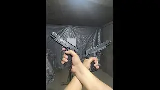 Стрельба с двух рук Кольт 1911/ Dual wielding colt 1911 (1911 style gbb replica) #Shorts