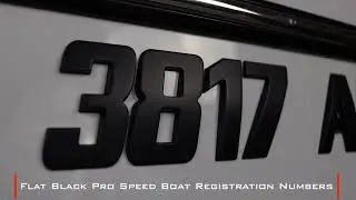 Pro Speed Black Boat Registration Numbers  Domed Numbers Domed Lettering Boat Emblems