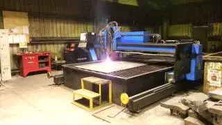 Plasma Cutting at Mark Agar's workshop