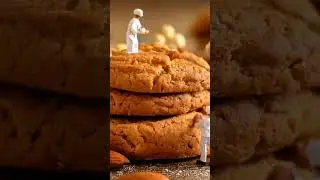 Tiny chef making almond cookies (AI Generated) #aiart #miniaturecooking #aivideo #shorts