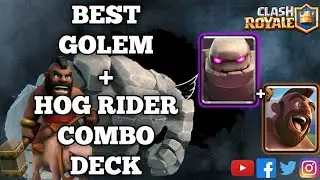 BEST GOLEM + HOG RIDER COMBO DECK 🔥