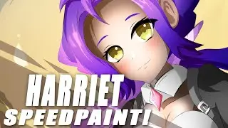 Harriet Speedpaint anime timelapse drawing Ellumacent Art