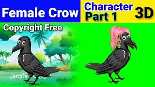 Green Screen Crow | Female crow | Sundri kauwi | #crowcartoon |kauwa Cartoon |Part1 |No copyright