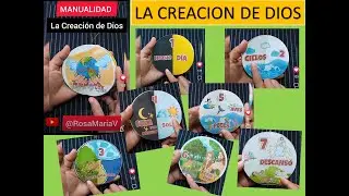 MANUALIDAD DE LOS DÍAS de LA CREACIÓN DE DIOS PARA NIÑOS CRISTIANOS @Rosa María 🦋 #clasesbiblicas