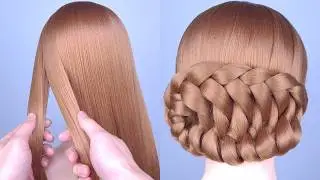 Beautiful Braided Bun Hairstyle | Easy Step by Step Updo for Girls