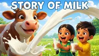 Where Does Milk Come From? 🥛 | From Farm to Home | Kids Educational Story | Telugu Videos for Kids