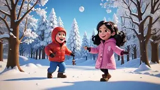 Snowball Toss and Slide | Fun Winter Song for Kids | Preschool Snow Play Rhyme