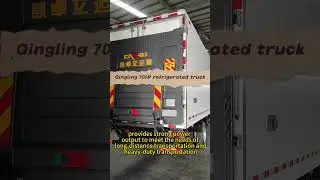 Qingling NPR refrigerated truck with hydraulic tail lift