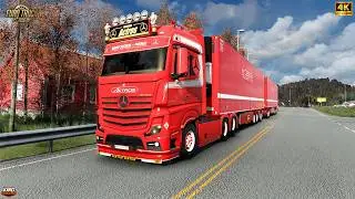 ETS2 1.57 | Realistic Driving | Mercedes-Benz Actros MP4 1845 Euro 5 | POV 4K Ultra HD | #ets2