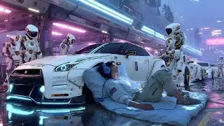 Echoes of Tomorrow  Humanoid Robots in a Neon Cyberpunk Metropolis
