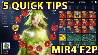 5 QUICK TIPS - PARA MAPADALI ANG EVERYDAY MIR4 | NIGHT CROW PRE REGISTRATION | MIR4 F2P PLAYER