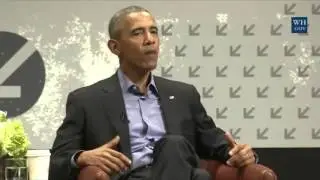 Obama scolds SXSW audience for laughing when he claims U.S. makes it hard to vote