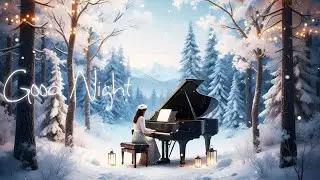 Soft Snow Piano Music 😴 Winter Relaxation for Sleep
