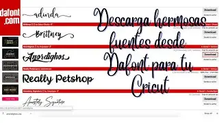 Como descargar fuentes para Cricut