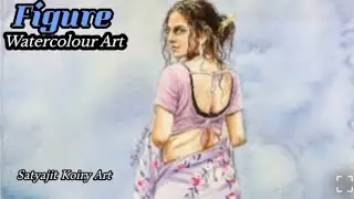 Figure Watercolour Art // Demo -Satyajit Koiry Art (India)