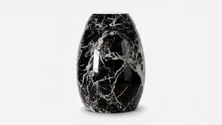 Black Marble Urn for Ashes - Adult Size - Large 3.8L