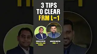 Hear From Nadeem Akhtar ( Working finance Professional ) 3 tips to clear FRM level 1 #fintelligents
