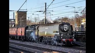 34067 Tangmere at Huntingdon Station on 14.2.2026