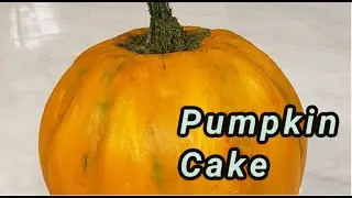 Pumpkin Cake : How to make and decorate a Pumpkin cake  with buttercream frosting. No fondant.