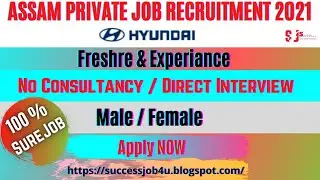 Assam Private job // Assam Job // Assam Job Vacancy 2021 // Private Job in Guwahati - Apply