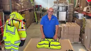 SP-5004 Surveyor Safety Vest | High-Visibility, 9-Pocket Utility Vest by Sheffield Protection