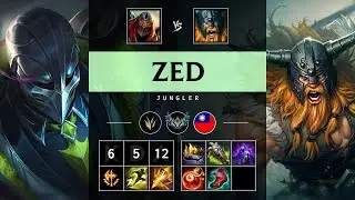 Zed Jungle vs Olaf - TW Challenger Patch 25.18