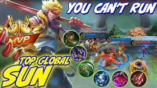 Enemy Can't RUN | New Meta Build Sun | Top 1 Global Sun - MLBB