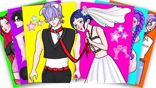 CRAZY WEDDING of HUNTRIX ZOEY and MYSTERY SAJA BOYS - KPOP DEMON HUNTERS | Sticker Book DIY