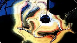STUNNING METALLIC Swirl with My Fingers: Abstract Acrylic Pour Painting (217)