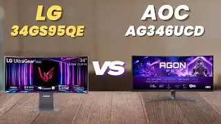 LG 34GS95QE vs AOC AGON Pro AG346UCD | Ultimate Ultrawide Gaming Monitor Comparison 2025