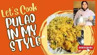 Let’s make veg pulao in my style with as usual Msti ￼and kam khrab 😂❤️