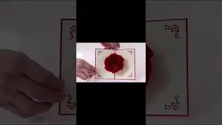 3d rose flower greeting card birthday pop up card for mom