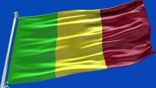 🚩Mali Flag Waving  | GREEN SCREEN & CHROMA MATTE🚩