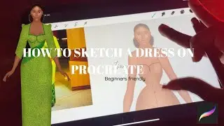 How to Sketch a Dress on Procreate | Beginner-Friendly Fashion Illustration Tutorial #fashionsketch